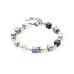 COEUR DE LION Geocube® Echtstein-Geocube® Iconic Pure Armband Schwarz