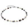COEUR DE LION Echter Stein-Geocube® Iconic Pure Halskette Schwarz
