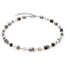 COEUR DE LION Geocube® Echtstein-Geocube® Iconic Pure Halskette Schwarz