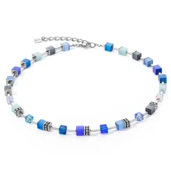 COEUR DE LION Geocube® Echtstein-Geocube® Iconic Pure Halskette Blau