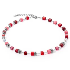 COEUR DE LION Geocube® Echtstein-Geocube® Iconic Pure Halskette Rot