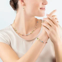 COEUR DE LION Geocube® Halsketten-Geocube® Lite Mini Halskette Regenbogen