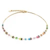 COEUR DE LION Geocube® Mehrfarbig-Geocube® Lite Mini Halskette Regenbogen