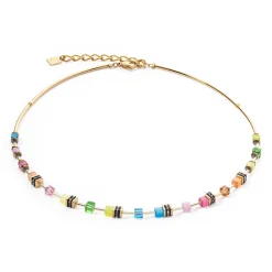 COEUR DE LION Geocube® Mehrfarbig-Geocube® Lite Mini Halskette Regenbogen