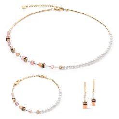 COEUR DE LION Geocube® Ohrringe-Geocube® Mini Fusion Pearls Ohrringe Apricot Crush