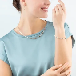 COEUR DE LION Ohrstecker-Geocube® Mini Fusion Pearls Ohrringe Apricot Crush
