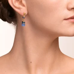 COEUR DE LION Geocube® Ohrringe-Geocube® Ohrringe Blau-Gold
