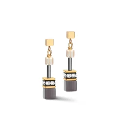 COEUR DE LION Geocube® Ohrringe-Geocube® Ohrringe Grau-Gold