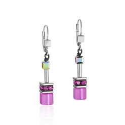 COEUR DE LION Geocube® Mehrfarbig-Geocube® Ohrringe Rosa