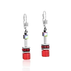 COEUR DE LION Geocube® Tone&In&Tone-Geocube® Ohrringe Rot