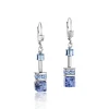 COEUR DE LION Geocube® Echtstein-Geocube® Ohrringe Sodalith & Hämatit Blau