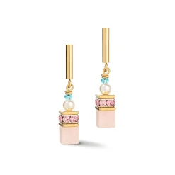 COEUR DE LION Edelsteinohrringe-Geocube® Precious Fusion Pearls Ohrringe Mehrfarbig Pastell