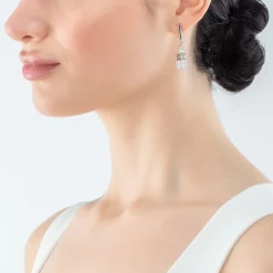 COEUR DE LION Edelsteinohrringe-Geocube® Precious Fusion Pearls Ohrringe Weiß