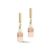 COEUR DE LION Ohrstecker-Geocube® Precious Fusion Pearls Ohrringe Mehrfarbig Pastell