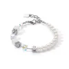 COEUR DE LION Hochzeit-Geocube® Precious Fusion Pearls Armband Weiß