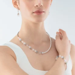 COEUR DE LION Hochzeit-Geocube® Precious Fusion Pearls Halskette Weiß