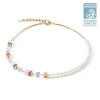 COEUR DE LION Echter Stein-Geocube® Precious Fusion Pearls Halskette Mehrfarbig Pastell