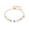 COEUR DE LION Geocube® Echtstein-Geocube® Precious Slider-Verschluss-Armband Goldgrau