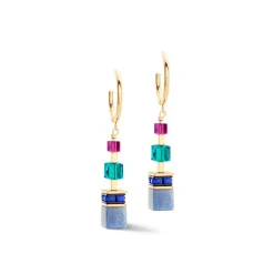 COEUR DE LION Ohrstecker-Geocube® Precious Statement Ohrringe Gold-Mehrfarbig