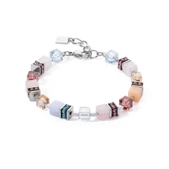 COEUR DE LION Geocube® Mehrfarbig-Geocube® Precious Statement Armband Silber-Pastell