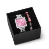 COEUR DE LION Uhren-Geschenkset: Uhr Iconic Cube Viva Magenta Silber & Geocube® Iconic Armband Viva Magenta