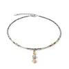 COEUR DE LION Kristallketten-Halskette Brilliant Square Trilogy Austauschbarer Anhänger Tricolor