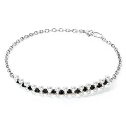 COEUR DE LION Kristallhalsketten-Halskette Choker Mysterious Silber-Schwarz