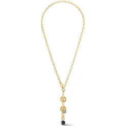 COEUR DE LION Halsketten mit Anhänger-Halskette Chunky Chain Gold-Schwarz