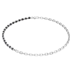 COEUR DE LION Unisex Edition-Halskette Cubes Fusion Gliederkette Schwarz