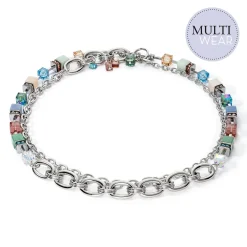 COEUR DE LION Multiwear-Halsketten-Halskette Geocube® Statement Precious Chunky Chain Multiwear 35 Mehrfarbig