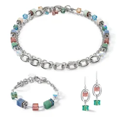 COEUR DE LION Multiwear-Halsketten-Halskette Geocube® Statement Precious Chunky Chain Multiwear 35 Mehrfarbig