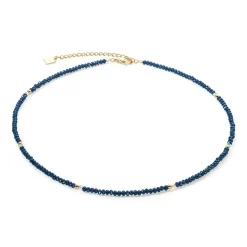 COEUR DE LION Kristallhalsketten-Halskette Little Twinkle Gold-Dunkelblau
