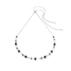 COEUR DE LION Kristallhalsketten-Halskette Mysterious Cubes & Pearls Silber-Schwarz