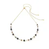 COEUR DE LION Perlenketten-Halskette Mysterious Cubes & Pearls Gold-Schwarz