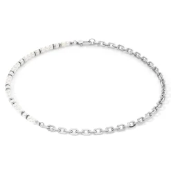 COEUR DE LION Aber-Halskette Pearls Fusion Gliederkette Weiß