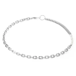 COEUR DE LION Perlenketten-Halskette Shape Shifter Süßwasserperlen Silber