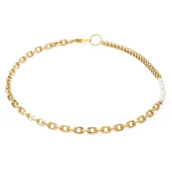 COEUR DE LION Perlenketten-Halskette Shape Shifter Süßwasserperlen Gold