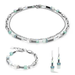COEUR DE LION Multiwear-Halsketten-Halskette Shape-Mix Multiwear Mintgrün