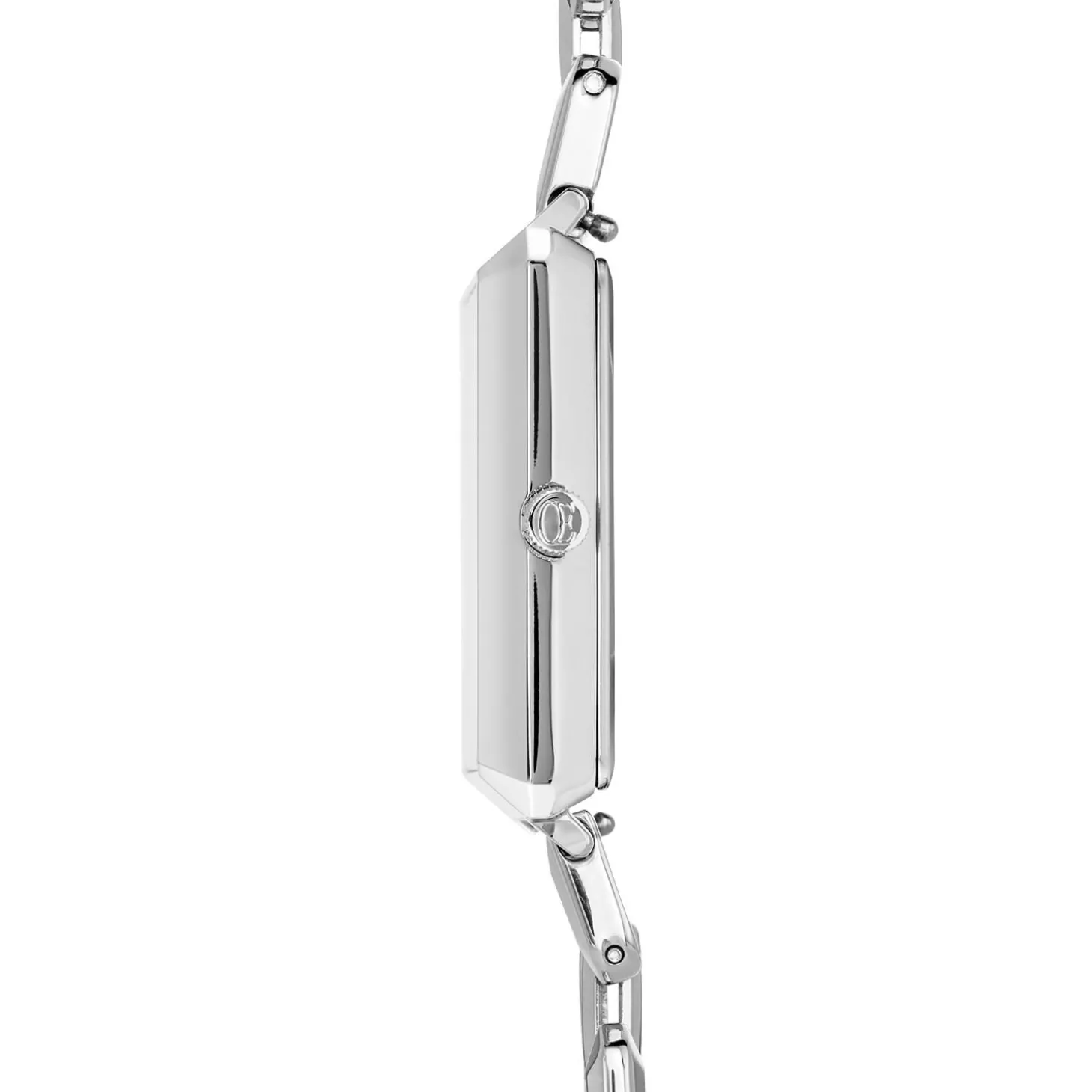 COEUR DE LION Uhren-Ikonische Cube-Statement-Uhr Apricot Crush Silber