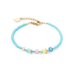COEUR DE LION Fröhliche Farben-Joyful Colors Armband Türkis-Mehrfarbig
