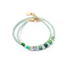 COEUR DE LION Fröhliche Farben-Joyful Colors Wickelarmband Goldgrün
