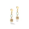 COEUR DE LION Ohrstecker-Mini Cubes Ohrringe Gold Weiß