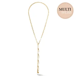 COEUR DE LION Perlenketten-Moderne Halskette mit Süßwasserperlenanhängern in Gold