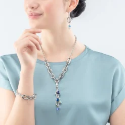 COEUR DE LION Edelstahlarmbänder-Neptuns Schatzarmband Silberblau