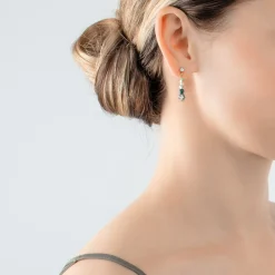 COEUR DE LION Echter Stein-Ohrringe Amulett Glamouröses Grüngold