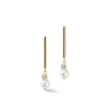 COEUR DE LION Ohrstecker-Ohrringe Asymmetrie Süßwasserperlen & Edelstahl Weißgold