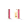 COEUR DE LION Creolen-Ohrringe Creolen Quadratische Streifen 20 Gold-Rosa