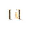 COEUR DE LION Coeur Essentials-Ohrringe Creolen Quadratische Streifen 20 Gold-Schwarz