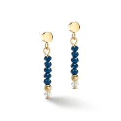 COEUR DE LION Kristallohrringe-Ohrringe Little Twinkle Gold-Dunkelblau