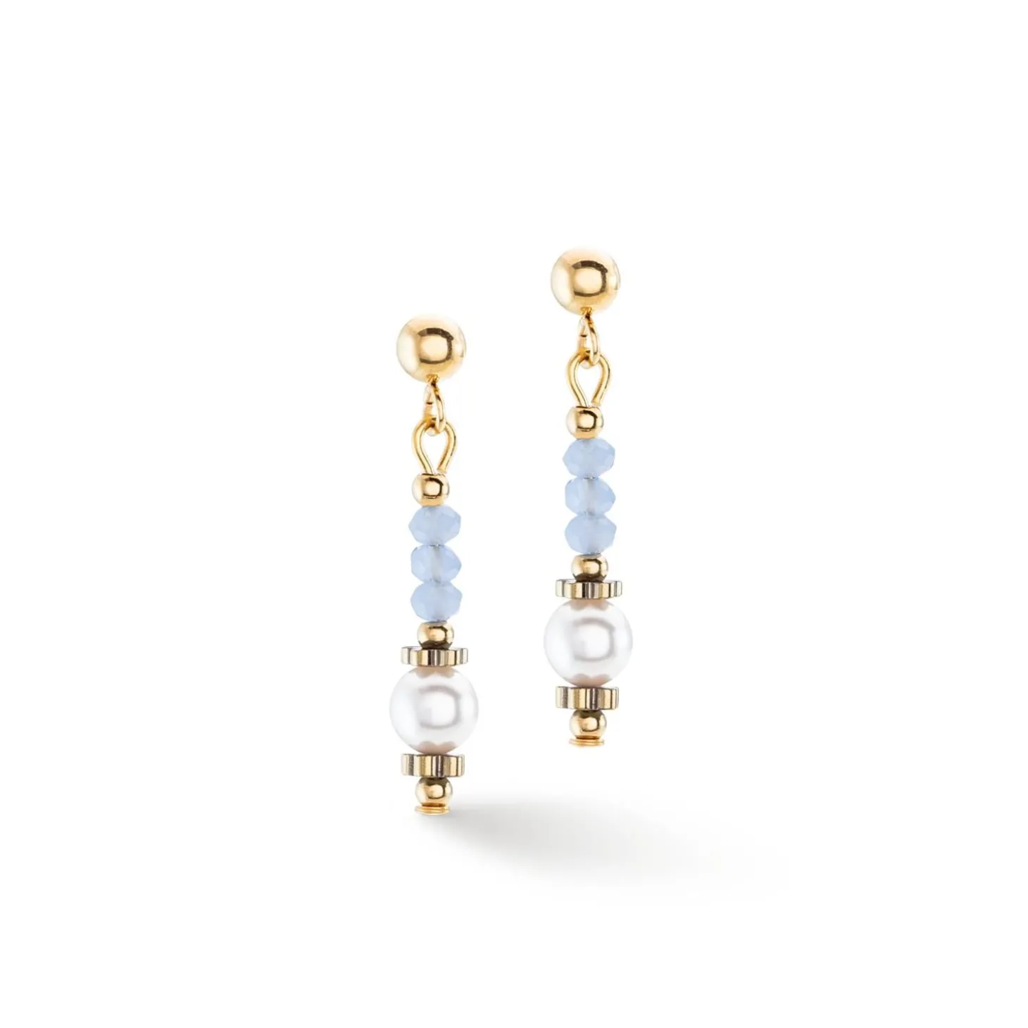 COEUR DE LION Ohrstecker-Ohrringe Little Twinkle Pearl Mix Hellblau